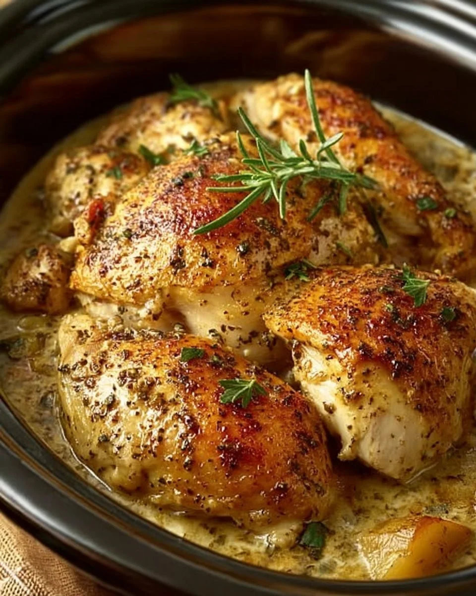 Ranch Chicken Crock Pot Recipe with tender chicken and delicious seasoning